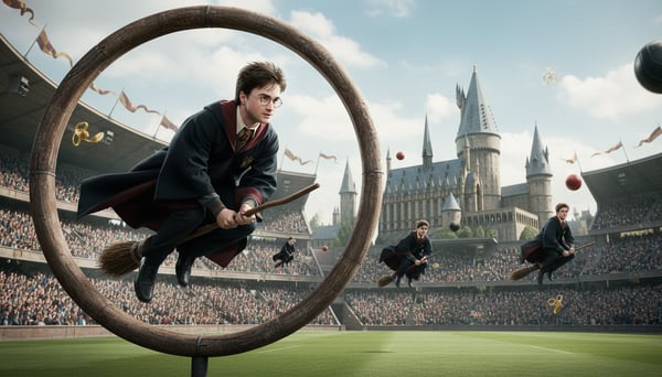 The exhibited creative board takes the Harry Potter as an example to show the visual effect of several classical compositions.